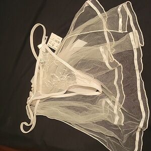 White G string for wedding night size large from Frederick's of Hollywood